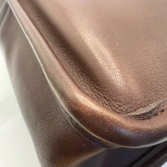 Coach vintage Willis Legacy 9927 Brown Leather Brass Crossbody Bag - Picture 9 of 13